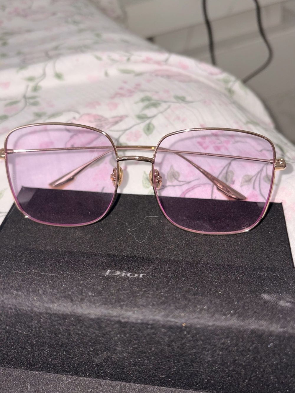 Christian Dior Dior Stellaire sunglasses pink gold frame Rare